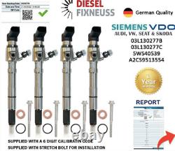 4x Diesel Fuel Injector 1.6tdi Caddy Audi Skoda Vw Golf Seat 03l130277b