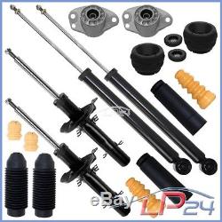 4x Front And Rear Gas Shock Absorber + Kit Protection Vw Bora Golf 4 IV 1j