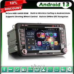 64GB Android 13 CD Car Stereo GPS for VW Skoda Seat Passat Golf 5 6 Tiguan Jetta