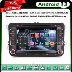 64GB Android 13 CD Car Stereo GPS for VW Skoda Seat Passat Golf 5 6 Tiguan Jetta