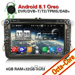 8-core Android 8.1 Gps Car Audio For Vw Passat Tiguan Golf Polo Caddy Seat Skoda
