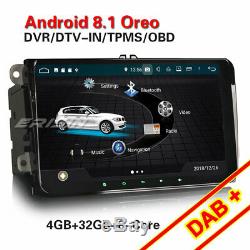 8-core Android 8.1 Gps Dab + 4g Bt Car Audio Vw Passat Golf 5 Polo Tiguan Eos Seat