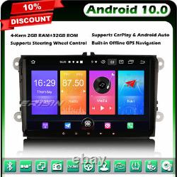 9 Android 10 Gps Autoradio For Vw Golf 5/6 Passat Tiguan Polo Jetta Dab+ 4g Tnt