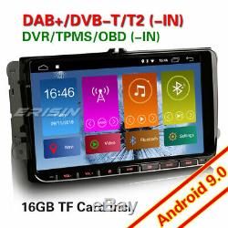 9android 9.0 Ops Car Dab + For Golf Passat Eos Caddy Tiguan 5/6 Seat Skoda