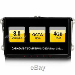Android 8.0 Car Audio For Passat Touran Golf 5 6 Navi Gps Obd2 Tnt Tpms Can-bus