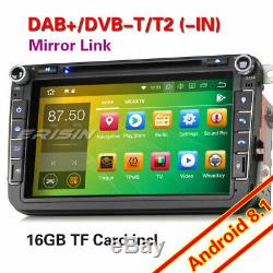 Android 8.1 Gps Car Audio Dab + For Vw Golf Seat Passat 5 6 Jetta Touran Bluetooth