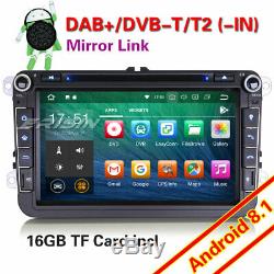 Android 8.1 Gps Car Audio Dab + For Vw Golf Seat Passat 5 6 Jetta Touran Bluetooth