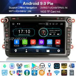 Android 9.0 Car Navi Dab CD + Gps For Vw Golf Passat Touran Eos 5 Skoda Seat
