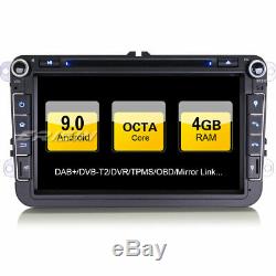 Android 9.0 Dab + Radio For Skoda Vw Golf 5 June Beetle Seat Super Eos Gps 87915