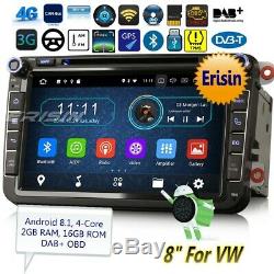 Android 9.0 Dab + Radio For Vw Passat Mk5 Golf 6 Tiguan Polo Fabia 4g Bt 3985f