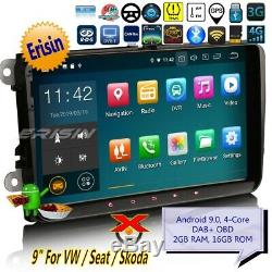 Android 9.0 Tnt Car Audio For Vw Golf Seat T5 Bora Skoda Tiguan Dab + Obd 9 4818