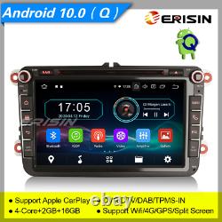 Android Carplay 10 Dab + Radio For Vw Passat Mk5 Golf 6 Tiguan Fabia Bt 85985