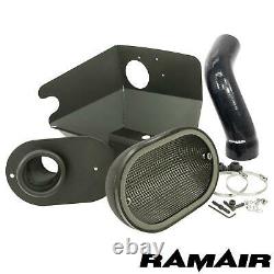 Black Ramair Air Filter Admission Kit For Vw Golf Mk7 2.0 Tsi Gti Cbrm