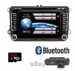 Car Radio Bluetooth 2 Din Gps For Vw Seat Skoda Octavia Leon Altea Golf Passat