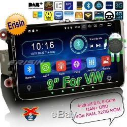 Car Radio For Vw Seat Polo Golf Beetle Leon Eos Android 8.0 Tnt Dab + Tpms 98991