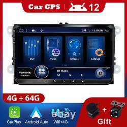 Car Radio for VW Passat Golf Tiguan Skoda Seat 9 Android 12 GPS Navi DAB+64G
