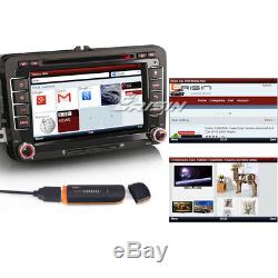 Dab + Car Radio For Vw Seat Skoda Leon Golf Polo Eos Bluetooth CD Usb 3g Gps 7148f