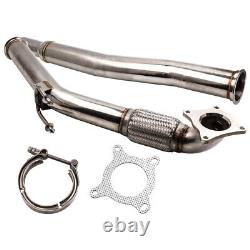 Decat And Downpipe 3 Bore 76mm V-brand For Auid Seat Vw Golf 5 Golf 6 2.0 Gti