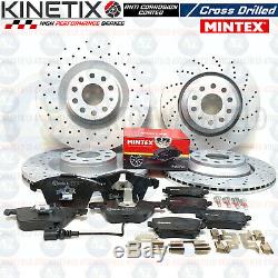 For Vw Golf Mk5 R32 Front Rear Brake Kinetix Coated Perforated Mintex Skates