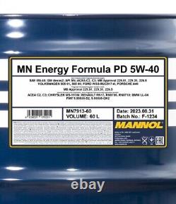 MANNOL ENERGY FORMULA PD Engine Oil 5W-40 60L for VW Golf IV Hatchback (1J1)