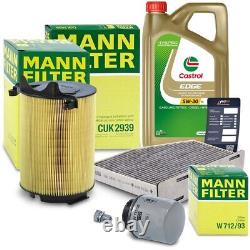 Mann-filter Revision Kit + 5l Edge Fst 5w-30 LL for VW Golf Plus 5m 1.2 1.4 Tsi