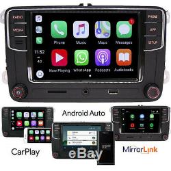 Radio Rcd330 + Carplay, Android Auto, Bt, At, Rvc Vw Golf Polo Touran Tiguan Eos
