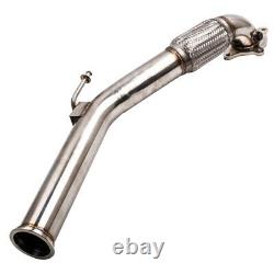 Stainless Steel Decat And Downpipe 3 For Vw Golf VI 5k1 2.0 Gti 2009-2013 Nine