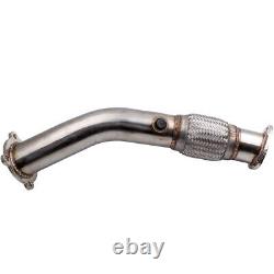Steel Inoxidable-downpipe 76 MM 3 In 1.8 T 20 V For Audi A3 8l Golf 4 Leon