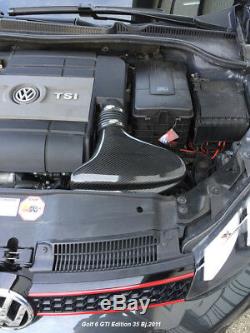 True Carbon Counter-pressure Air Intake On Audi Vw Golf Gti 1.8 2.0 Tfsi