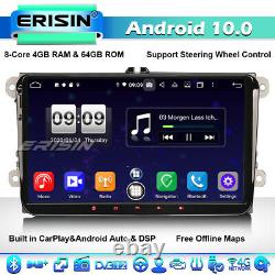 4GB RAM Android 10 Autoradio 9 GPS For VW Skoda Seat Passat Golf 5 Tiguan Jetta