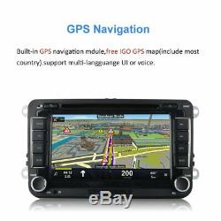 7 AUTORADIO 2DIN NAVI GPS DVD MP5 BLUETOOTH USB Für VW GOLF SEAT SKODA Kamera#