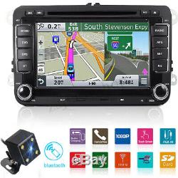 7'' Autoradio 2DIN DVD Stéréo GPS Touchscreen For VW Passat T5 Golf MK5 MK6
