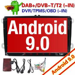 9DAB+Autoradio Android 9.0 For Passat Golf 5/6 Polo V6R Scirocco Skoda Seat GPS