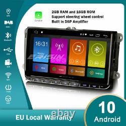 9 Android 10.0 Autoradio GPS For VW Golf Passat Seat Tiguan Touran DAB+ CarPlay