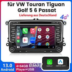 Android13 Carplay 4+64G autoradio GPS NAV pour lecteur CD DVD USB VW GOLF Touran