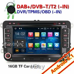 Android 8.1 GPS Autoradio For VW Passat CC Golf 5/6 Tiguan Polo Jetta Skoda Seat