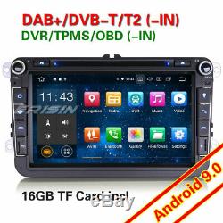 Android 9.0 Autoradio Navi CD DAB+GPS for VW PASSAT GOLF 5 TOURAN SKODA OPS Seat