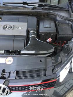 Carbone Véritable contre-Pression Admission D'Air Audi VW Golf 1.8 2.0 TFSI Gti