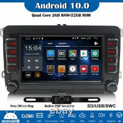 DAB+ DSP Android 10 Autoradio 2+32GB GPS For VW Passat Golf 5 Polo Tiguan Jetta