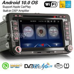 DSP Android 10.0 Carplay Autoradio DAB+ Navi For VW Passat Caddy Touran Golf 5/6